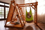Avenlur Chestnut foldable playset set up indoors