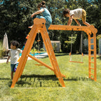 Avenlur Chestnut jungle gym folded for storage