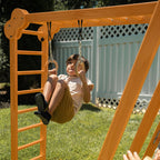 Side view of the Avenlur Chestnut jungle gym