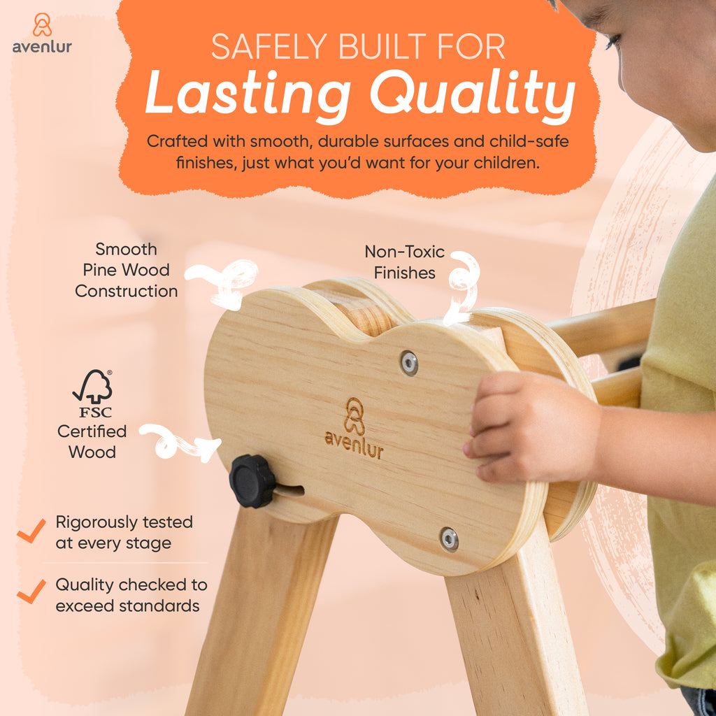 Kids sharing the Avenlur Chestnut medium indoor gym