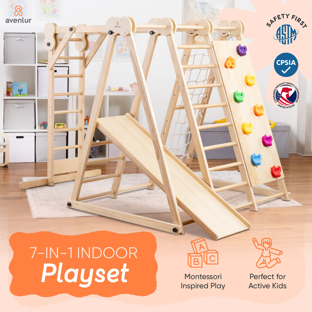 Avenlur Chestnut medium rope ladder and climbing rope