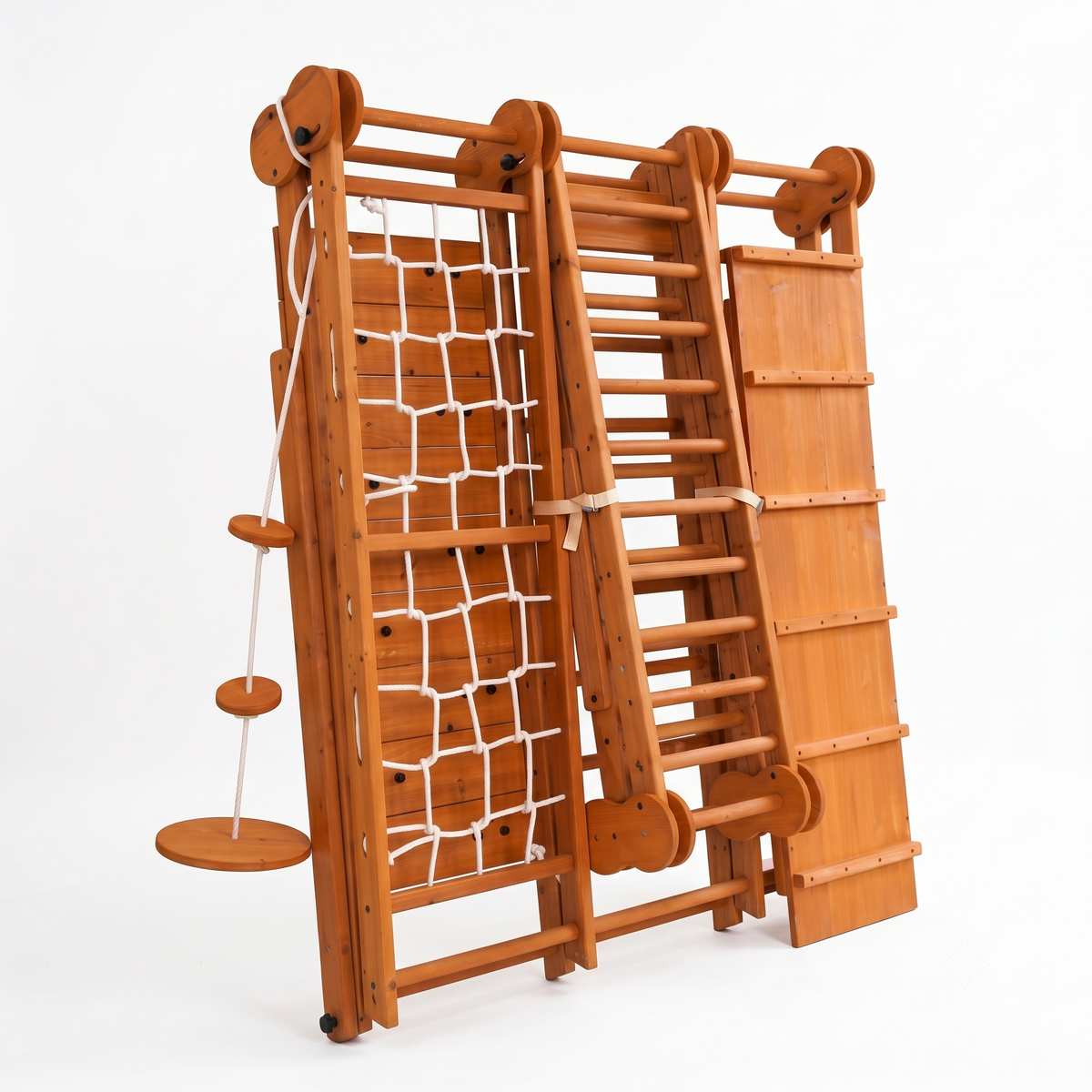 Toddler on the Avenlur Chestnut outdoor toddler climber
