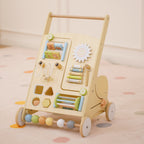 Avenlur colorful wooden baby activity walker with sensory panel