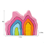 Avenlur coral wooden stacking blocks
