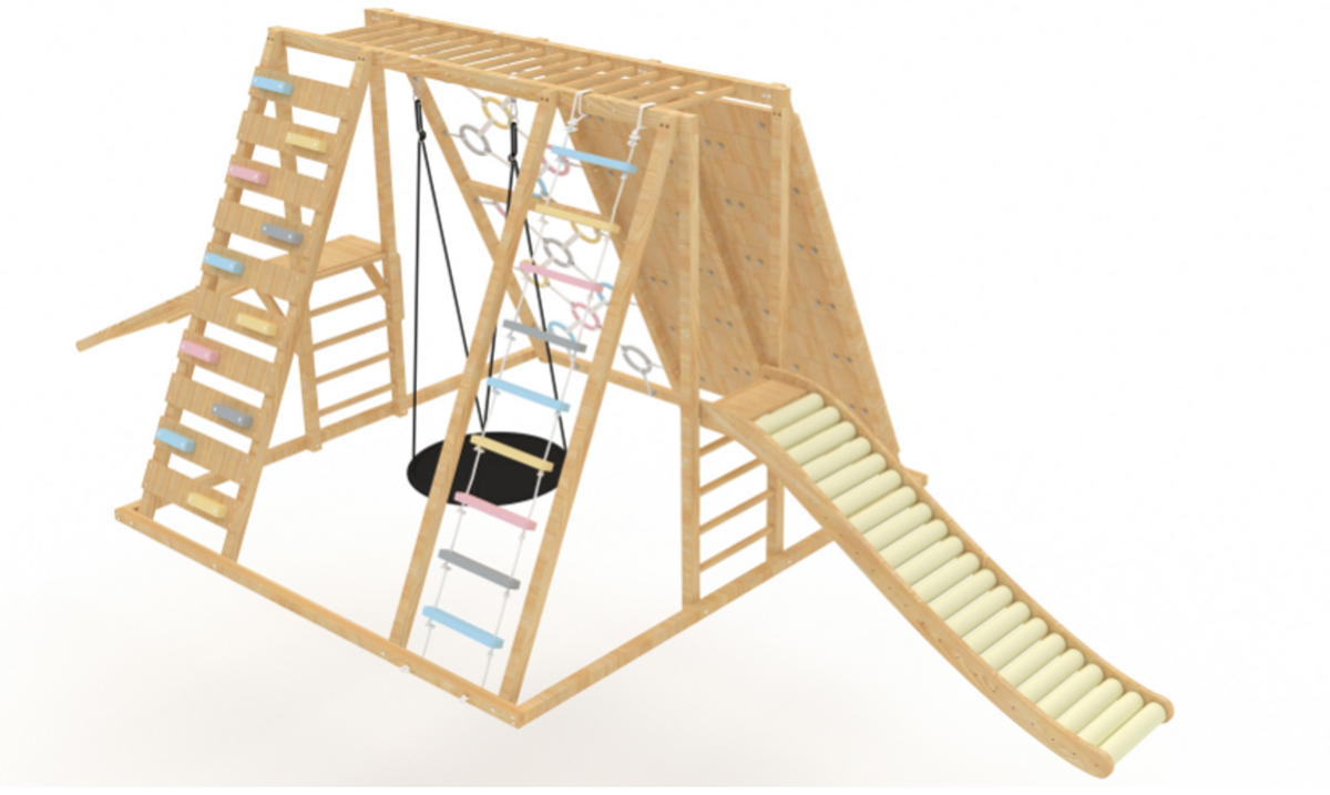 Avenlur soft foam roller slide on the Sweetgum Jumbo playset