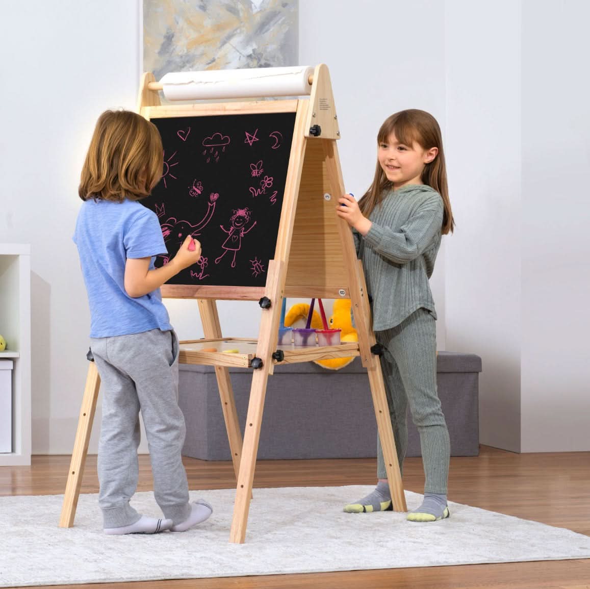 Avenlur foldable kids easel with 3 adjustable heights