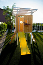 Avenlur Forest swing set in pre-stained pine