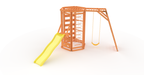 Avenlur Hawthorn outdoor jungle gym with the slide attachment installed