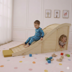 Avenlur Hickory indoor slide and climber in a playroom