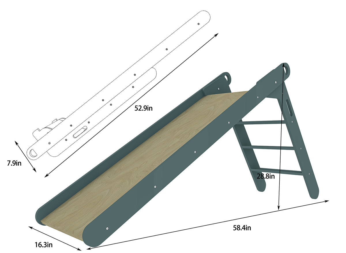 Avenlur Holland folding slide in natural wood