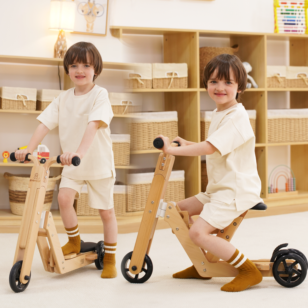 Avenlur Juneberry convertible scooter switching between modes