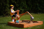 Kid using the Avenlur digger for outdoor sand play