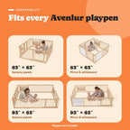 Avenlur extension panels compatible with every Avenlur 63 and 93 inch playpen