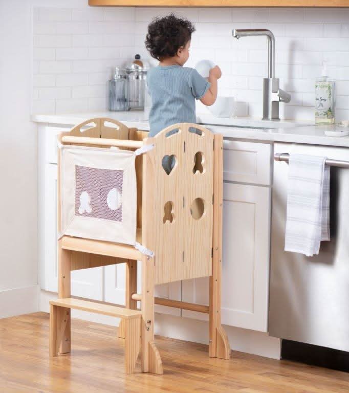 Avenlur Plum kitchen tower folded flat to store between cabinets