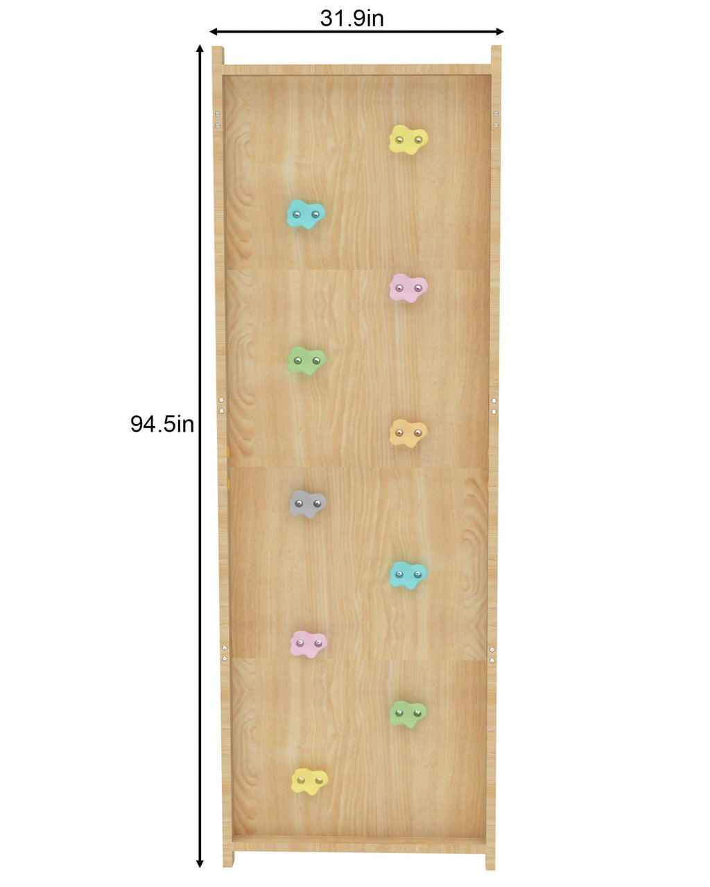 Avenlur rock climbing wall panel add-on, 95 inch Walnut Modular