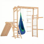 Child relaxing in the Avenlur sensory swing in a calm corner