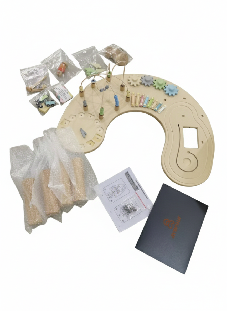 Two kids sharing the Avenlur multi-activity sensory table