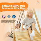 Monkey bars on the Avenlur Sweetgum XL indoor climber