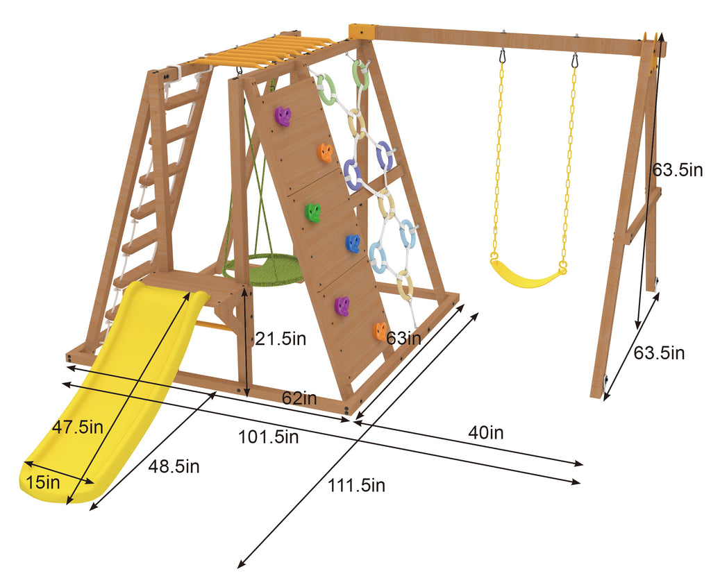 Sycamore Large small swing set dimensions
