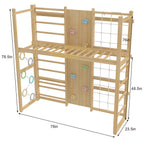 Avenlur monkey bar attachment dimensions on the 79 inch Walnut Swedish ladder