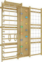 Avenlur Walnut indoor climbing frame for kids in solid wood