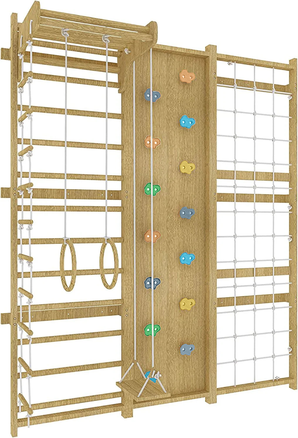 Avenlur Walnut indoor climbing frame for kids in solid wood