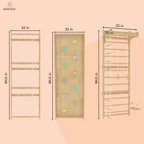 Avenlur Walnut Modular jungle gym with monkey bars and swing