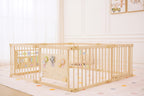 Avenlur natural wood playpen bar panels laid flat