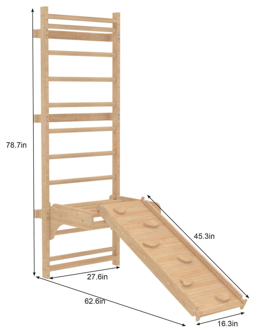 Betula Swedish Wall Ladder & Indoor Wooden Climber for Kids – Home Gym Playset