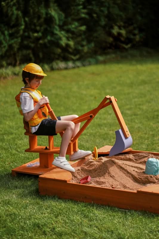 Blippi excavator seat and backrest detail