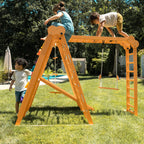 Chestnut 8-in-1 Jungle Gym for Toddlers | Indoor & Outdoor Wooden Playset