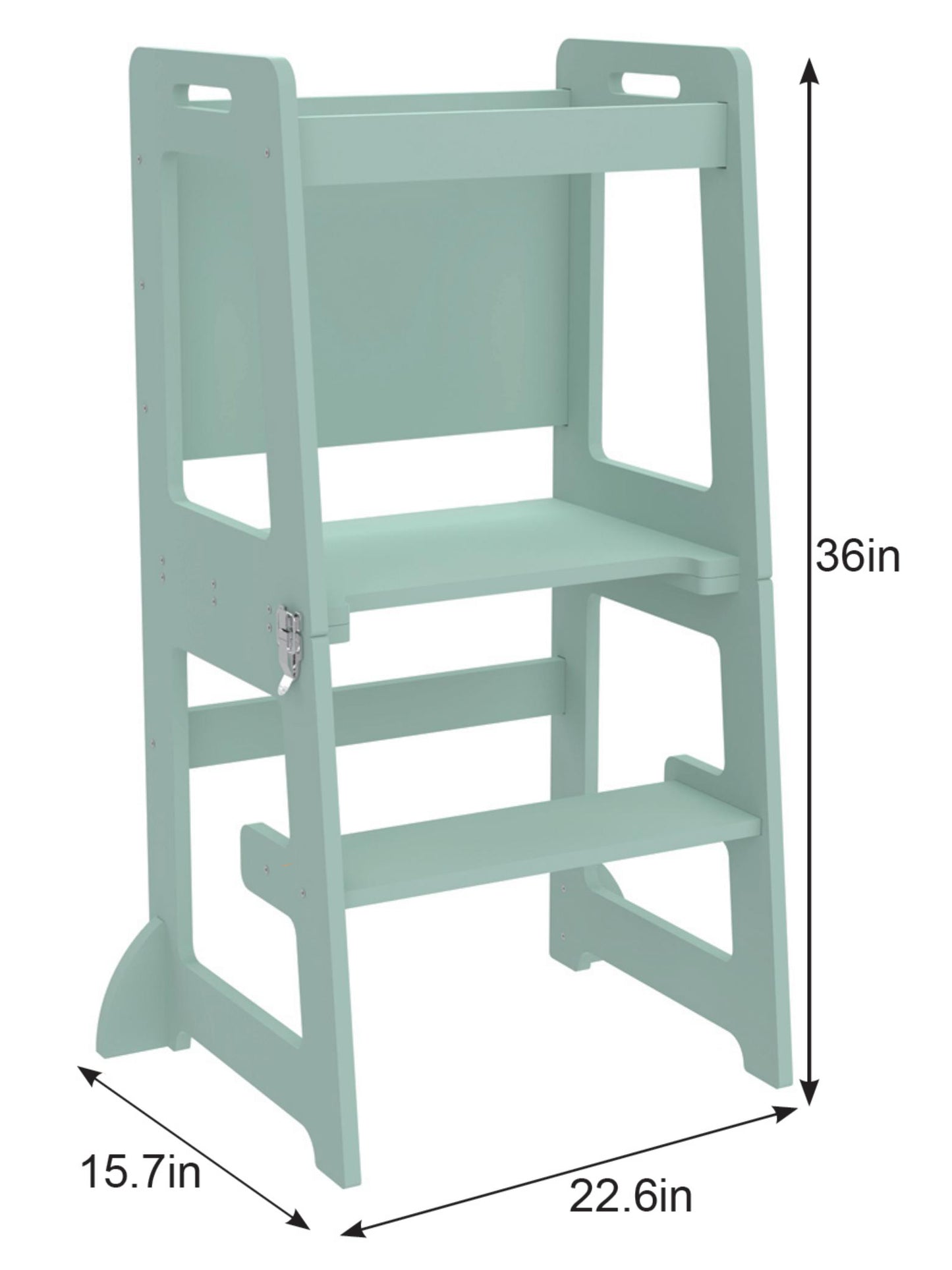 Datum - 4 in 1 Küchenturm, Schreibtisch, Stiefhocker und Tafel