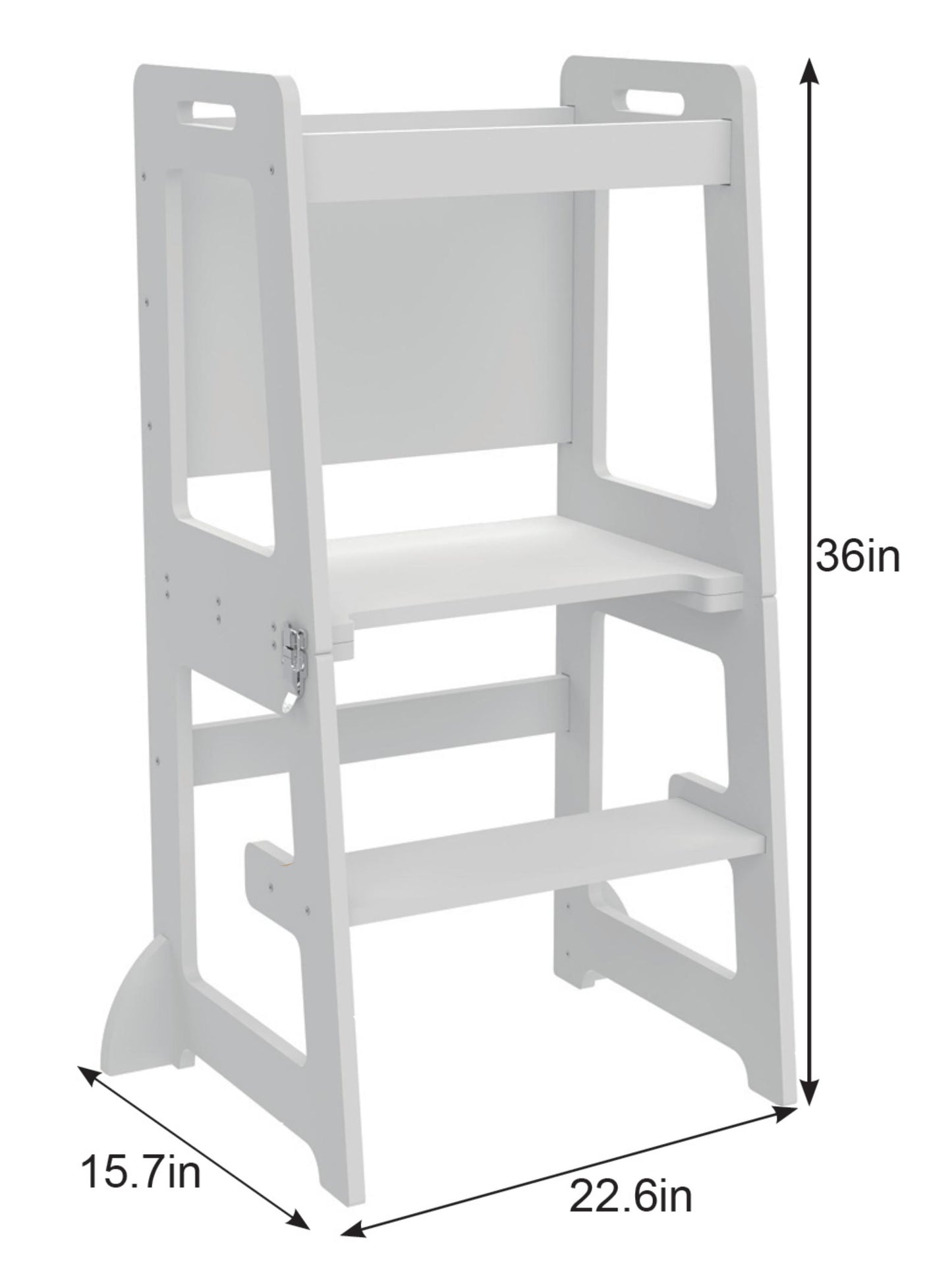 Datum - 4 in 1 Küchenturm, Schreibtisch, Stiefhocker und Tafel