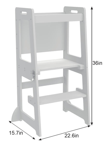 Datum - 4 in 1 Küchenturm, Schreibtisch, Stiefhocker und Tafel