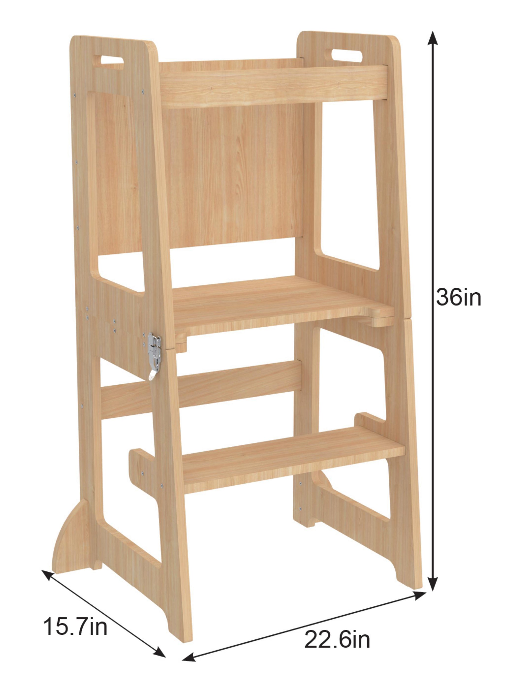 Date - 4 in 1 Kitchen Tower, Desk, Step Stool and Chalkboard