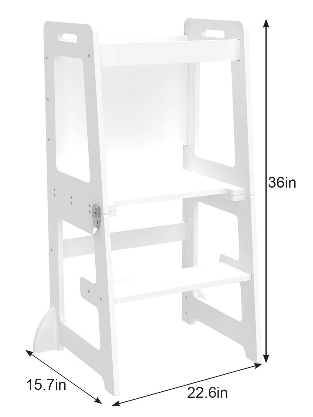 Datum - 4 in 1 Küchenturm, Schreibtisch, Stiefhocker und Tafel