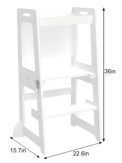 Datum - 4 in 1 Küchenturm, Schreibtisch, Stiefhocker und Tafel