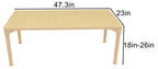 Avenlur Rectangular Adjustable Kids Classroom Table – 48"×24", 17"–25" height