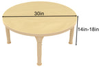 Avenlur Round Adjustable Kids Classroom Table – 30" Diameter, 13–17" height