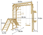 Avenlur Grove indoor jungle gym dimensions and wall mounting measurements