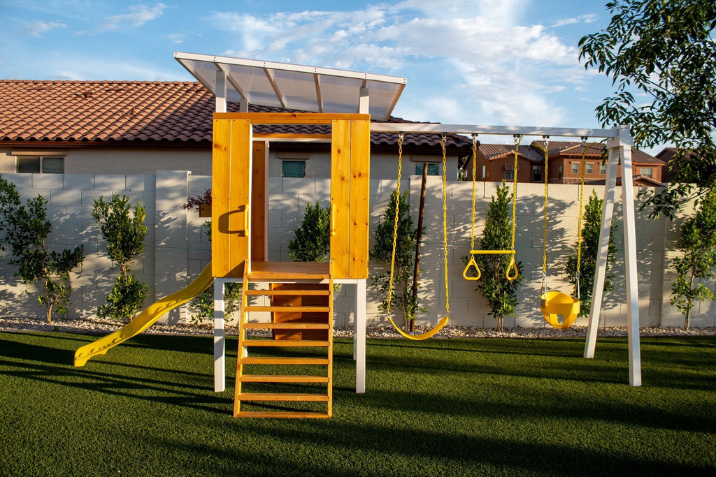 Wald - Moderner Hinterhof im Freien Swings Set 2 Schaukeln und Trapezbar