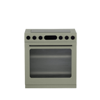 Avenlur Sage Fluted play oven in sage green with matte black knobs and oven window