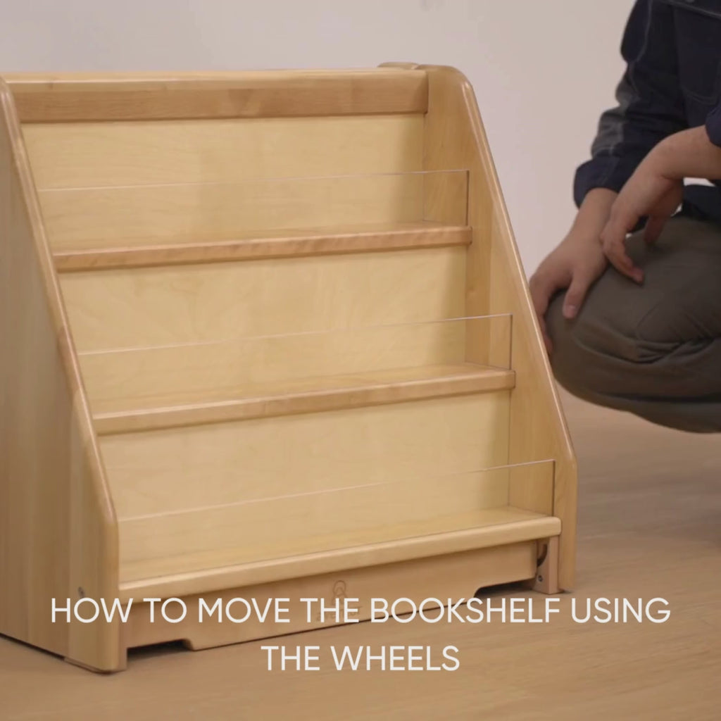 Wooden Classroom Bookshelf – Double Pack 3 Tier Front-Facing Display | 22.4" H x 25" W x 22" D