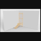 Walnut Modular 9-in-1 Swedish Ladder Wall Gym – Indoor Climber for Kids & Toddlers 95" Height