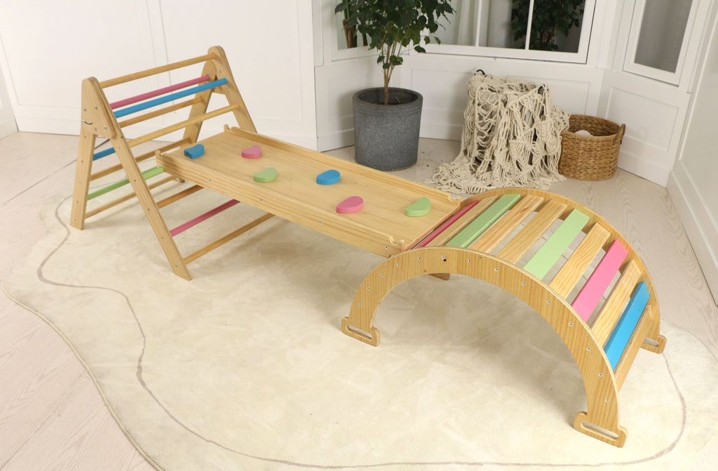 Hazel - Pikler Triangle Leiter & Rocker -Set