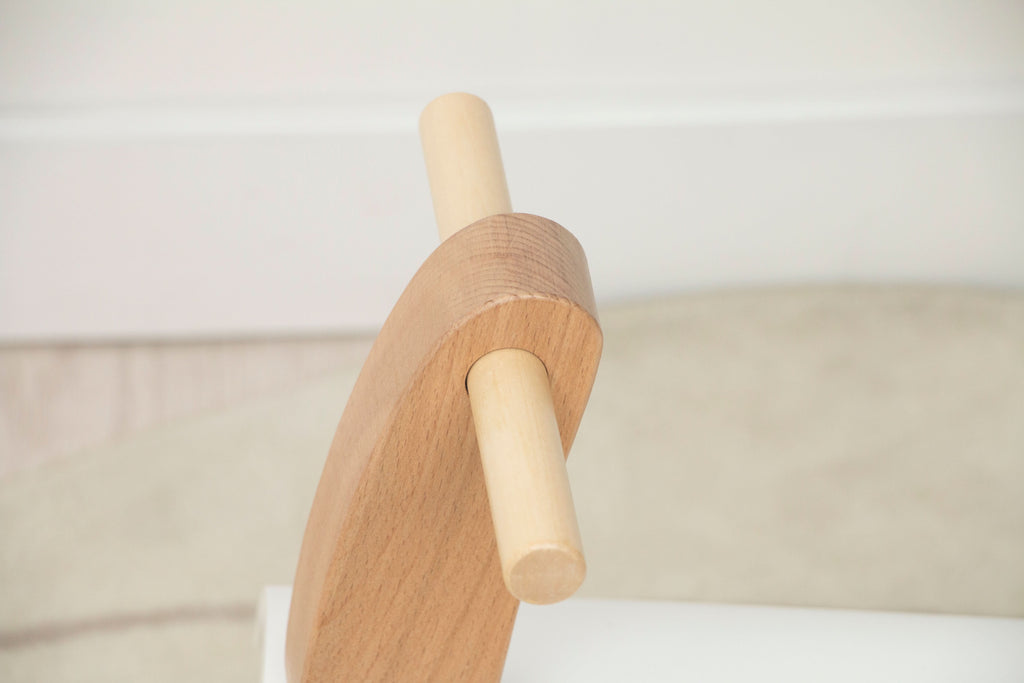 Kids Toddler Wooden Ride-On Toy with Wheels and Walker.