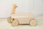 Kids Toddler Wooden Ride-On Toy with Wheels and Walker.
