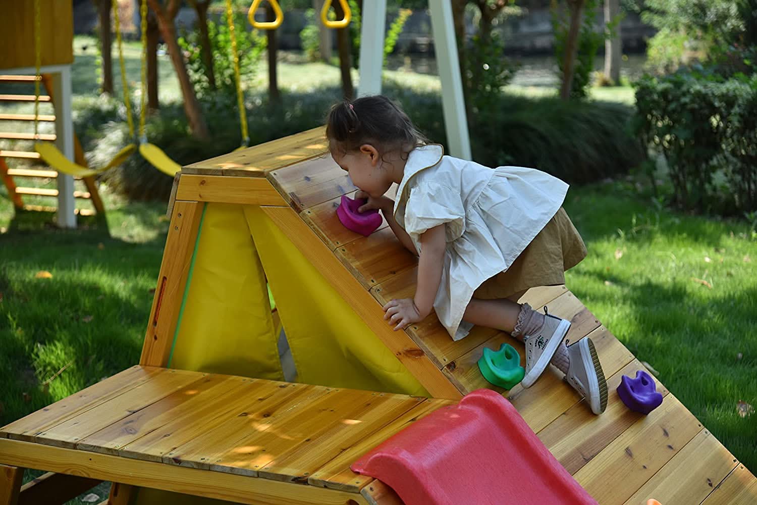 Palm - 5-in-1 Outdoor and Indoor Playground Playset.