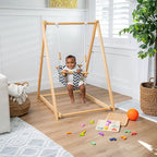 Spruce - Baby and Toddler Foldable Wooden Swing Set.