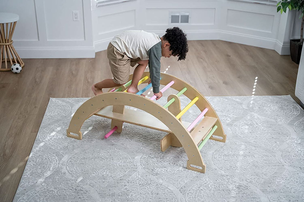 Avenlur Bailis Pikler arch flipped as a bridge